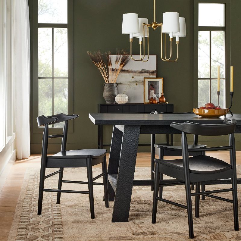 Kaysville Curved Back Wood Dining Chair Black (FA) - Threshold&#8482; designed with Studio McGee, 3 of 11