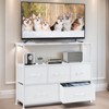 INFURNIC Utility Storage Cabinets 5 Drawer Multi-Functional Tall Dresser Ideal for Organization in Kids Rooms and Beyond, White, 39.3"*11.8"*31.8" - 2 of 4