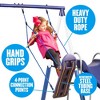 XDP Recreation Surf N Swing Painted Steel 5 Station Kids Outdoor Backyard Swing and Play Set with Wave Slide, Foam Leg Guards, and Hardware, Blue - 2 of 4