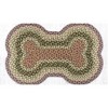 Earth Rugs Braided Cotton Dog Bone Stair Tread – Rustic Pet Mat 18"x28" Olive Burgundy Gray - 2 of 3