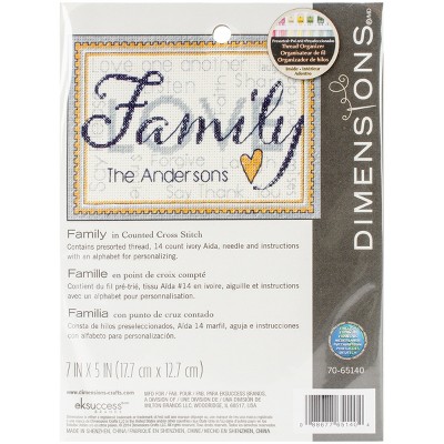 Dimensions Mini Counted Cross Stitch Kit 7"X5"-Family (14 Count)