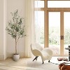 Tree City 4 Ft Artificial Olive Tree – Fake Floor Plant in Plastic Pot, Realistic Faux Greenery - 2 of 3