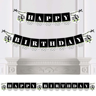 Big Dot of Happiness Party Like a Panda Bear - Birthday Party Bunting Banner - Birthday Party Decorations - Happy Birthday