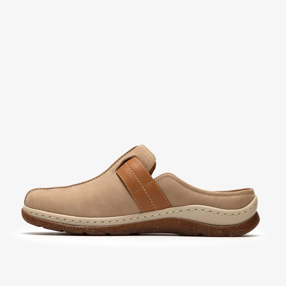 Женские сабо Clarks Womens Orlene Clog Taupe Nubuck Shoes 6 Medium — фото 2