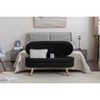 Airsurfer Gray Velvet Storage Bench with Wood Legs, Upholstered Bedroom Bench for Living Room, Bedroom, and Indoor Spaces - 3 of 4