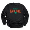 The Life Of A Fall Girl Puff/Glitter - Womens Garment Dyed Long Sleeve - 2 of 3