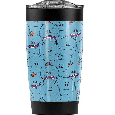 Rick And Morty Meeseeks Crowd Steel Tumbler 20oz Coffee Travel Mug