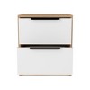 NicBex 16.1 inch Wide Nightstand with 2 Drawers, Modern Side Table with Solid Wood Frame and Metal Handles,Bedside Table for Bedroom,Living Room - 4 of 4