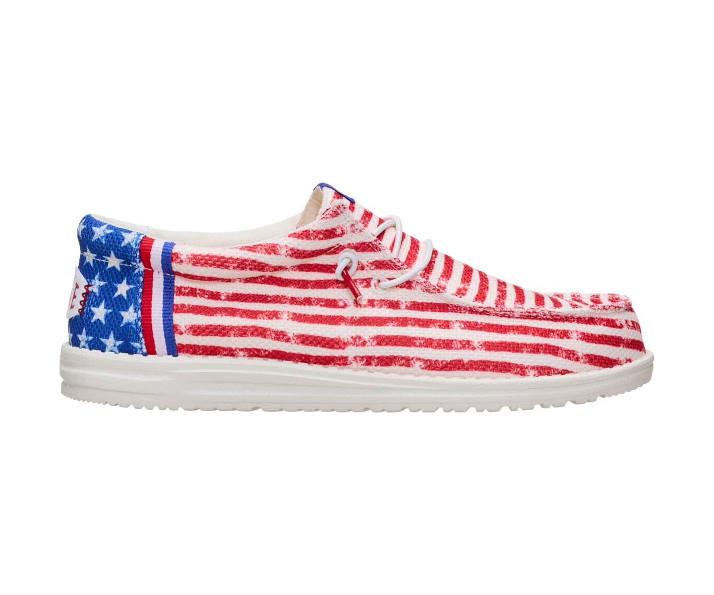 Кроссовки HEYDUDE Men Wally Americana Mesh, 4thof July Patriotic Shoes, American Flag, M9 — фото 1