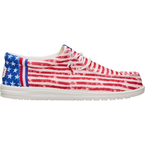 HEYDUDE Men Wally Americana Mesh, 4thof July Patriotic Shoes , American Flag, M9