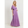 Hello Miz Women's Off Shoulder Ruffle Maternity Maxi Dress - 2 of 4