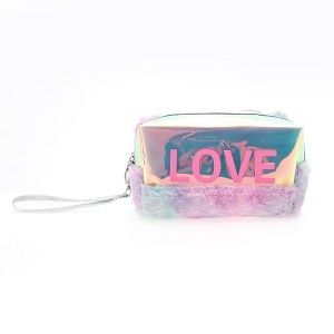 Unique Bargains Women's Portable LOVE Makeup Bag 1 Pc - 1 of 3