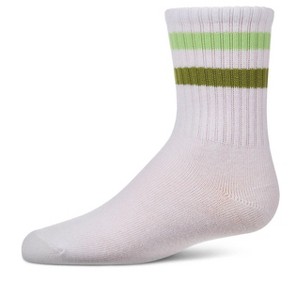 Memoi Kids Ribbed Double-Stripe Cotton-Blend Varsity Crew Socks - 1 of 4