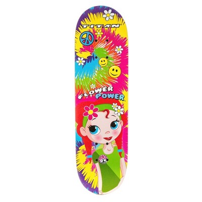 Titan Flower Power 28" Skateboard, Blue