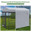 Outdoor Large Dog Kennel With 2 Bowls, Metal Dog Cage With Waterproof Cover Roof, Heavy-duty Iron Pipe Dogs Run Enclosure Animal Hutch - 4 of 4