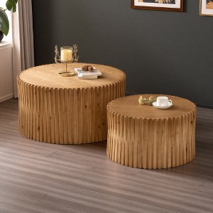 31.5" & 23.62" Fir/MDF Cylindrical Nesting Set - 1 of 4