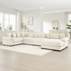 Aukfa 4-Seater Oversized Cloud Modular Sectional Sofa with Ottoman, Corduroy Fabric, Extra-Thick Armrests,  Easy Assembly, Ergonomic，Cream - 2 of 4