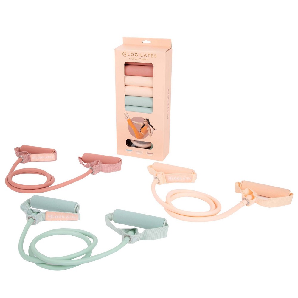 Blogilates 3pk Resistance Bands - Pink/Green/Orange