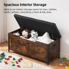 Whizmax Wooden Storage Chest Bench with Flip Top Storage Chest,Lift Top Storage Trunk with 2 Safety Hinges for Living Room Bedroom Entryway - 3 of 4