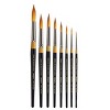 KINGART Original Gold 9020 Ultra Round - Max Round Series Premium Golden Taklon Multimedia Artist Brushes, Gift Box, Set of 8 - 3 of 4