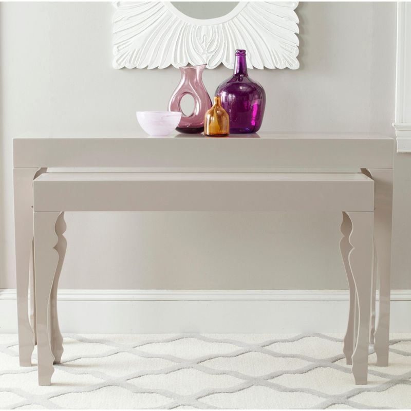 Beth French Leg Lacquer Stacking Console Table  - Safavieh, 2 of 8