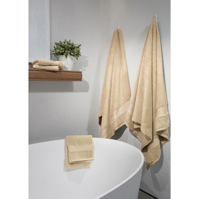 Luxurious Dune Tan Organic Cotton 6-Piece Towel Set