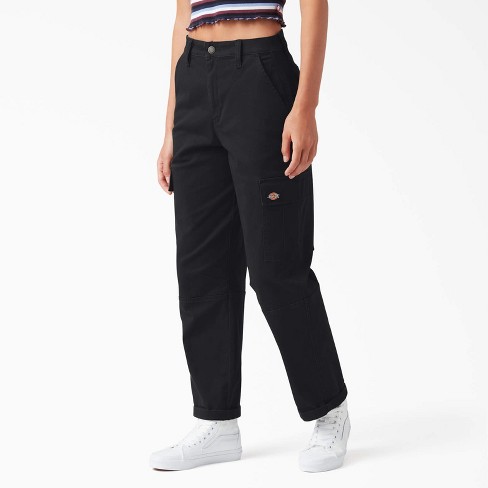 Dickies Women's Relaxed Fit Cropped Cargo Pants, Black (bkx), 27 : Target