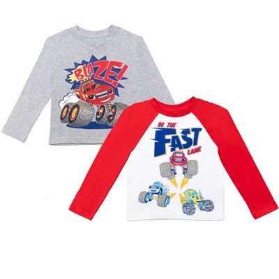 Blaze And The Monster Machines 2 Pack T-shirts White/gray/red : Target