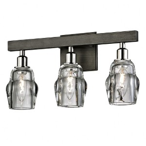 Troy Lighting Citizen 3 - Light Vanity in  Graphite Clear Pressed Shade - 1 of 1