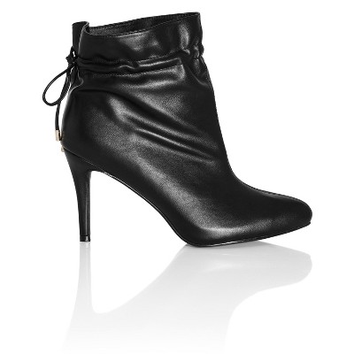 City Chic | Women's Wide Fit Paloma Ankle Boot - Black - 13w : Target