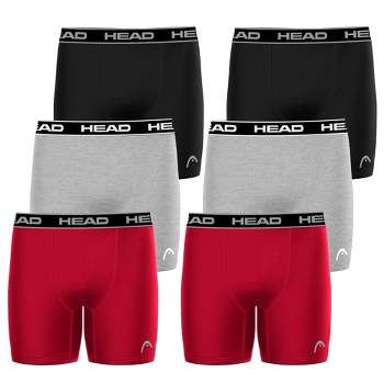 Head 6 Pack Men's Athletic Boxer Briefs Breathable Stretch No Fly Tagless Underwear
