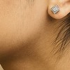 Haus of Brilliance Silver 1/6 Ctw Invisible Set Princess-Cut Diamond Quad Composite Stud Earrings - 3 of 4