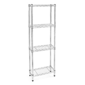 Shelving.com Chrome Wire Shelving with 4 Tier Shelves - - 1 of 4