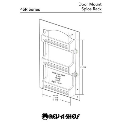 Maple Wood 3-Shelf Cabinet Door Spice Rack