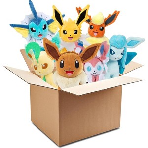 Pokemon 8" Eevee Evolution Plush Mystery Blind Box 2-Pack - Receive 1 Eevee & 1 Random Evolution Figure Toy - Officially Licensed - Gift for Kids - 2+ - 1 of 4