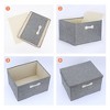 REGALWOVEN Collapsible Fabric Storage Bin with Lid and Handle for Shelves Closet 2 Pcs - 3 of 4