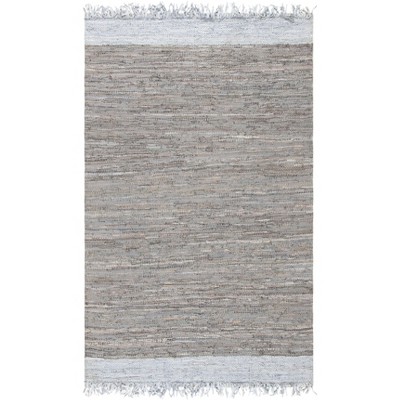 Handmade Vintage Leather 6' x 9' Brown Cowhide Area Rug