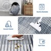 Washable Area Rug for Living Room, 9x12 Modern Soft Non Slip, Rugs Contemporary Rectangle Low Pile Large Carpet for Bedroom, Office, Blue - 3 of 4