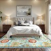 Floral Washable Area Rug, Large Non-Slip Living Room Carpet, Ultra Soft Stain-Resistant Indoor Rug for Bedroom or Dining Room - 3 of 4
