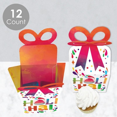 Multicolor Paper Festival of Colors Party Favor Boxes Set of 12
