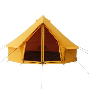 WHITE DUCK Regatta Canvas Bell Tent Collection with Stove Jack & Mesh Windows – 4-Season Glamping Tent, Water Repellent - 1 of 4