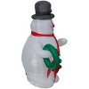 Gemmy Christmas Airblown Inflatable Frosty Holding Wreath WB, 3.5 ft Tall, White - 2 of 4