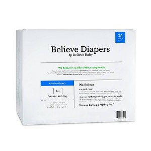 Believe Baby Premium Viscose Made from Bamboo Disposable Diapers (Select Size and Count) - 1 of 4