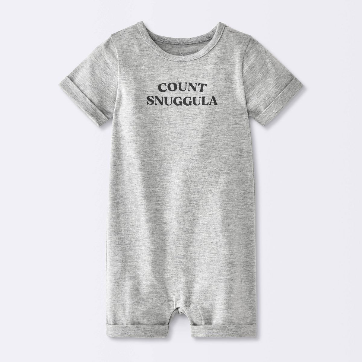 Baby' Halloween 'Count Snuggula' Jersey Romper - Cloud Island™ Heather Gray