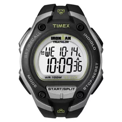 Men's Timex Ironman Classic 100 Lap Digital Watch - Black/lime Tw5m03400jt  : Target