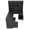 L Shaped Computer Desk, 55'' Office Desk with 2 Drawers and Storage Space, L Shaped Corner Desk with Storage Shelves - 4 of 4