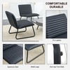 NicBex PU Leather Accent Chair,Upholstered Living Room Chairs with PU Backrest and Metal Legs,Cozy Armless Chair,Accent Chairs for Living Room - 4 of 4