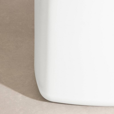 White Polyethylene Resin Cubic Scandinavian Nightstand