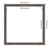 Amanti Art Pinstripe Lead Gray Framed Magnetic Dry Erase Board - 4 of 4