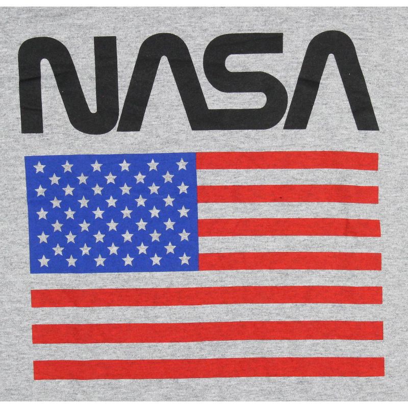 NASA Boys' American Flag NASA Logo Space Design T-Shirt Kids, 3 of 4